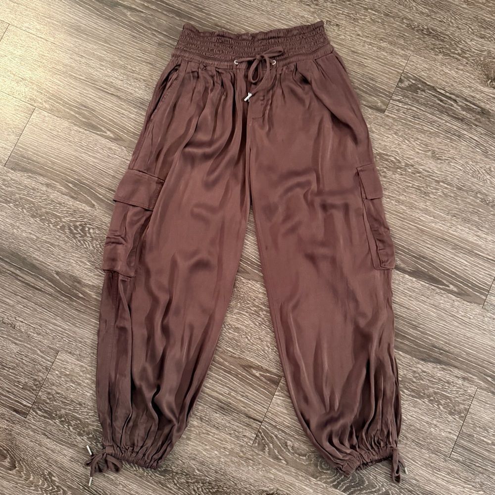 Anthropologie Satin Parachute Pant